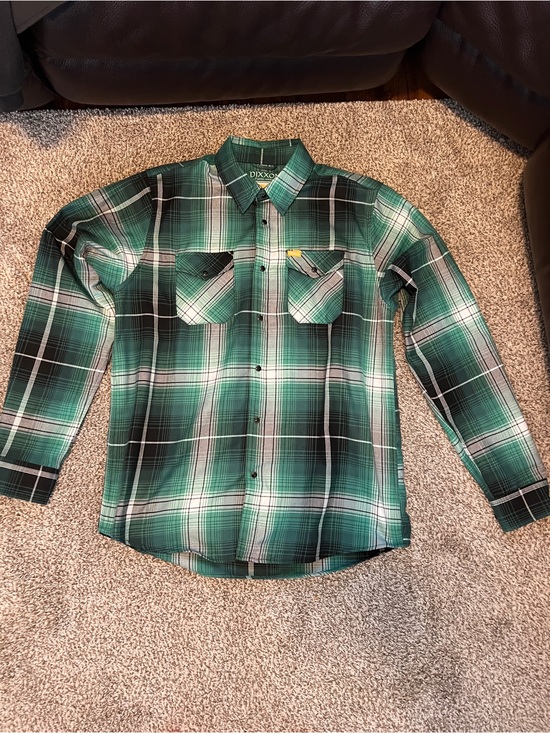 DIXXON Other - DIXXON Green Plaid Long-Sleeve Button-Down Shirt